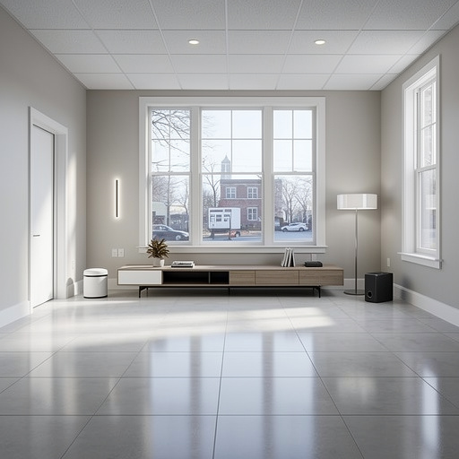 modern empty room after AI redesign