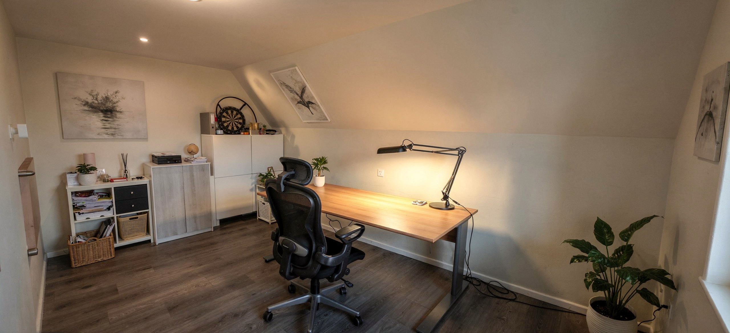 scandinavian home Office after AI redesign