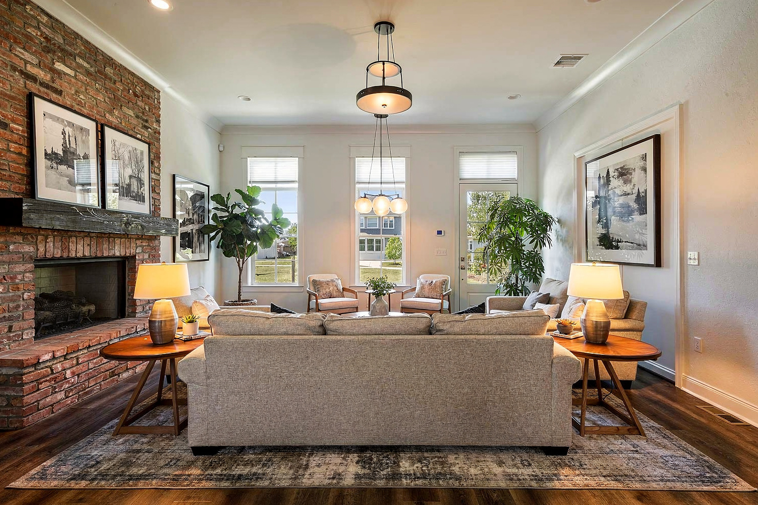 AI-designed living room after AI redesign